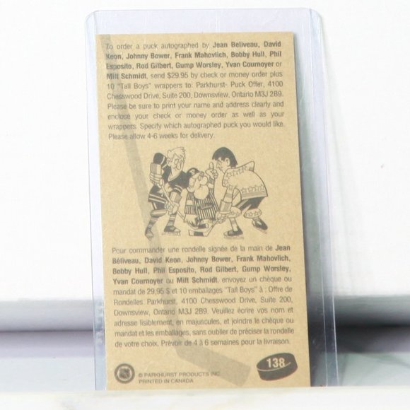 Chicago Blackhawks Stan Mikita ALL STAR Parkhurst Tallboy 1994 Retro-Style - Picture 2 of 2